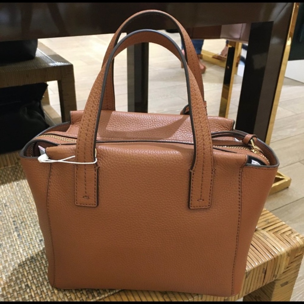 🆕 TORY BURCH Thea Mini Slouchy Satchel NWT brown - Picture 4 of 9